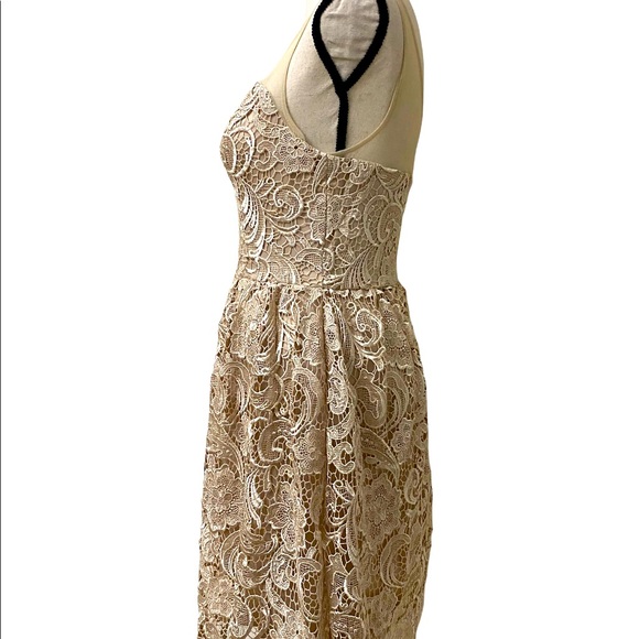 ADRIANNA PAPELL Lace Illusion Midi Size 4 - Picture 10 of 15